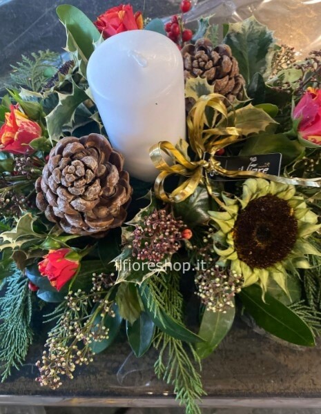 CENTROTAVOLA NATALIZIO CON CANDELA 